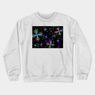 Colourful snowflakes in winter - simple design Crewneck Sweatshirt